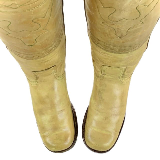FRYE Vintage Banana Campus Stitching Horse Tall Knee High Boots - Botablu