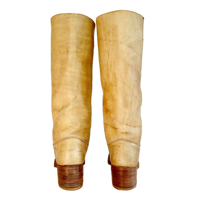 FRYE Vintage Banana Campus Tall Knee High Black Label Boots - Botablu