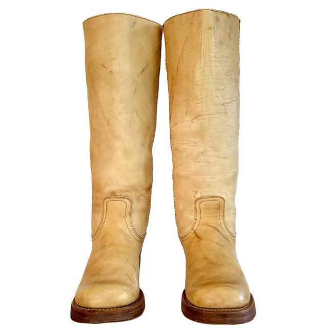 FRYE Vintage Banana Campus Tall Knee High Black Label Boots - Botablu