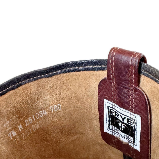 FRYE Vintage Belted Harness Slate Brown Biker Motorcycle Boots - Botablu