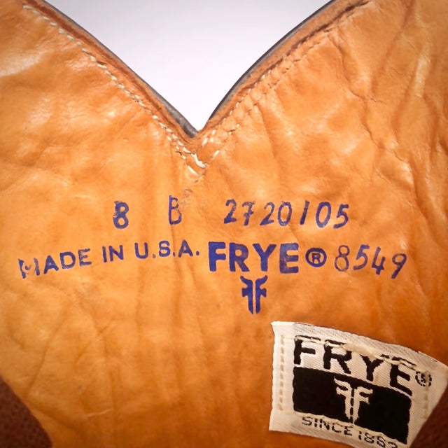 FRYE Vintage Braided Sabrina Campus Tall Knee High Brown Leather Boots - Botablu