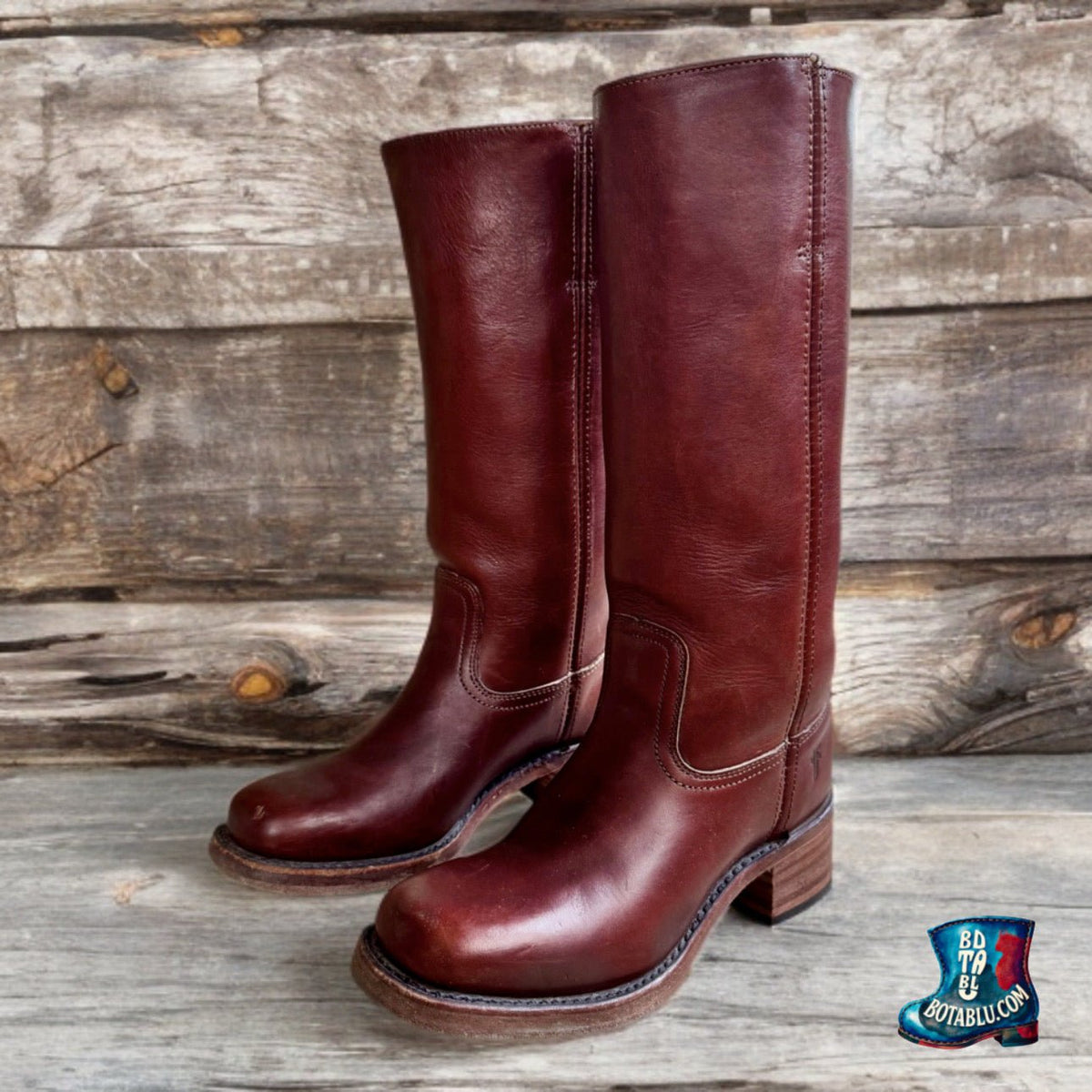Frye Vintage Campus 14L Boots | Brown Motorcycle Boots | Botablu