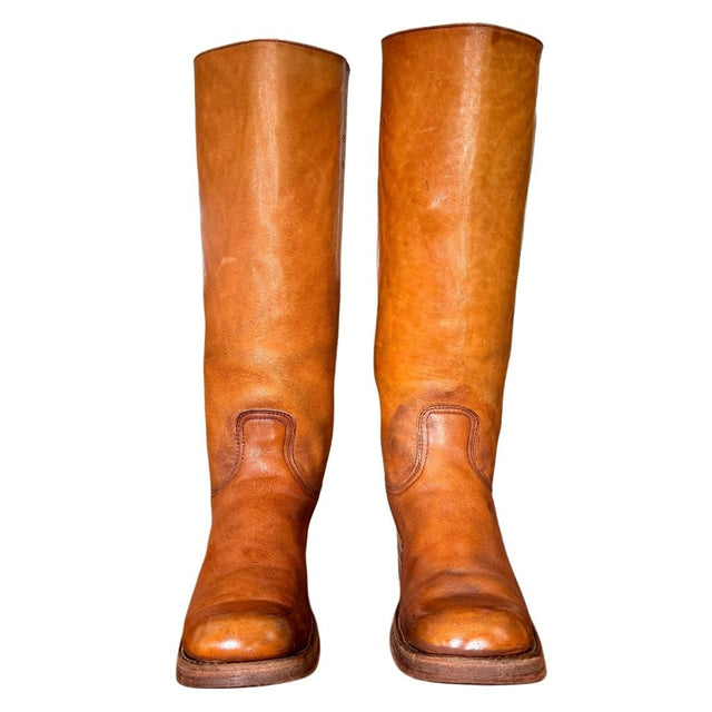 FRYE Vintage Campus 1970s Black Label Tall Motorcycle Cowboy Boots - Botablu
