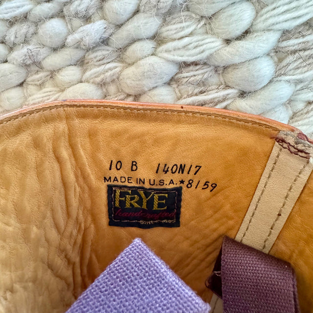 FRYE Vintage Campus Black Label Western Moto Boots - Botablu