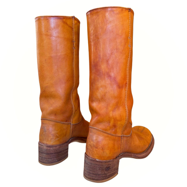 FRYE Vintage Campus Black Label Western Moto Boots - Botablu