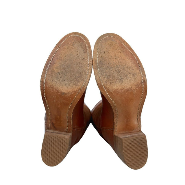 FRYE Vintage Campus Cuff Tall 2-Tone Brown Western Boots - Botablu