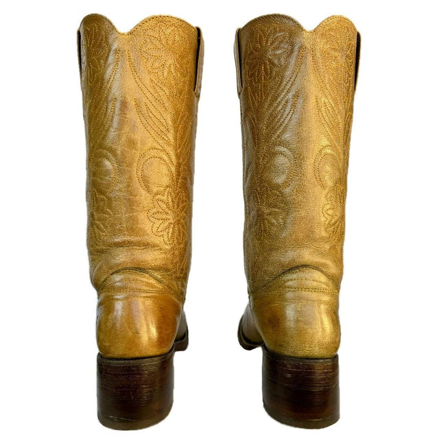 FRYE Vintage Campus Floral Brown Green Cowgirl Cowboy Western Boots - Botablu