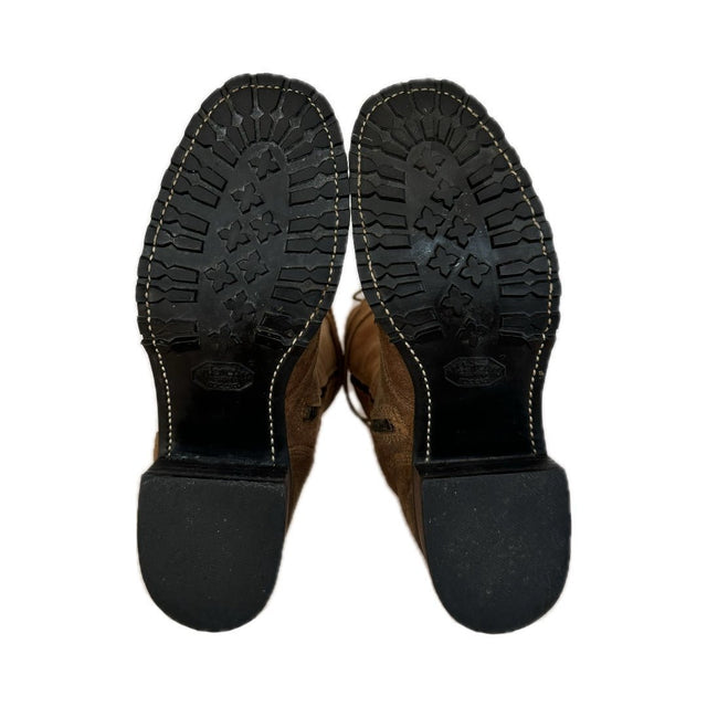 FRYE Vintage Campus Lace Up Tall Knee High Zippered Brown Boots - Botablu