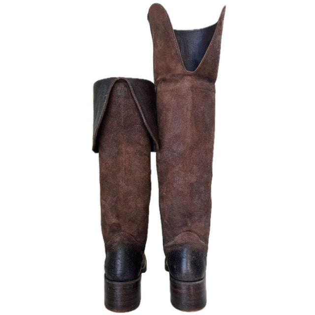 FRYE Vintage Campus Over the Knee OTK Brown Western Boots - Botablu