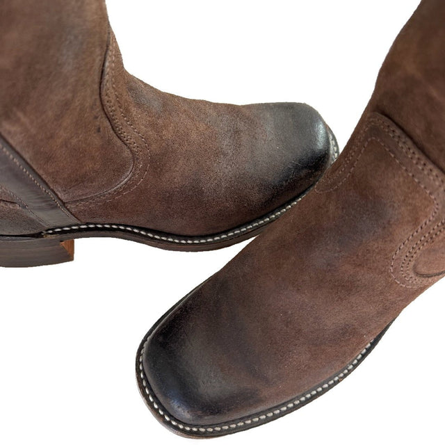 FRYE Vintage Campus Over the Knee OTK Brown Western Boots - Botablu