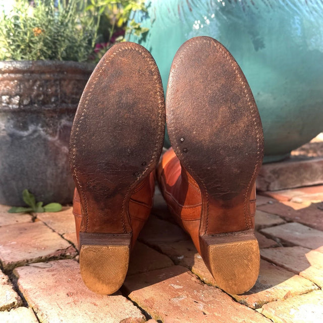 FRYE Vintage Campus Tall Knee High Brown Cowboy Boots - Botablu