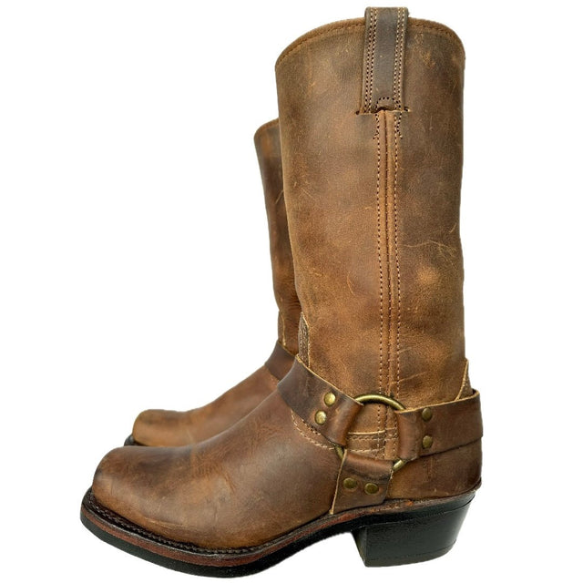 FRYE Vintage Harness 12R Brown Leather Biker Moto Motorcycle Boots - Botablu