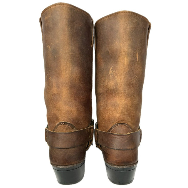 FRYE Vintage Harness 12R Brown Leather Biker Moto Motorcycle Boots - Botablu