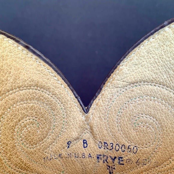 FRYE Vintage Ivory Beige Tall Knee High Stitching Cowgirl Cowboy Western Boots - Botablu