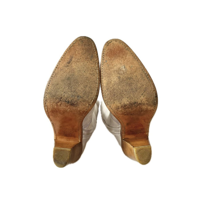 FRYE Vintage Lavender Gray Tall Knee High Western Cowgirl Boots - Botablu