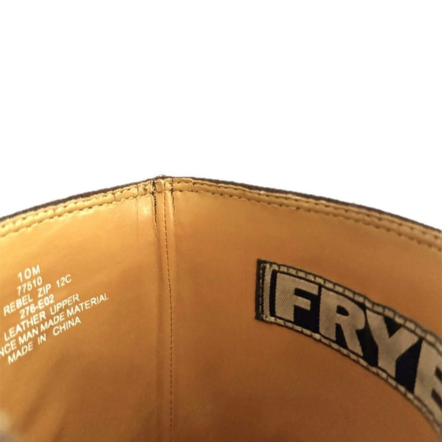 FRYE Vintage Rebel Y2K Platform Brown Tall Zip Boots - Botablu