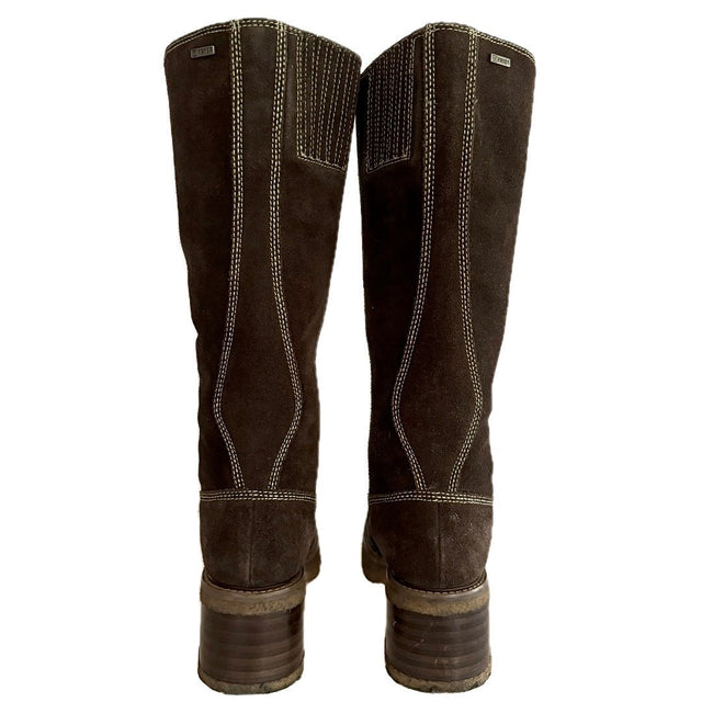FRYE Vintage Rebel Y2K Platform Brown Tall Zip Boots - Botablu
