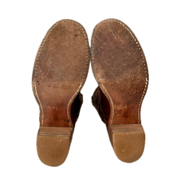 FRYE Vintage Sabrina Floral Campus Cowboy Boots - Botablu