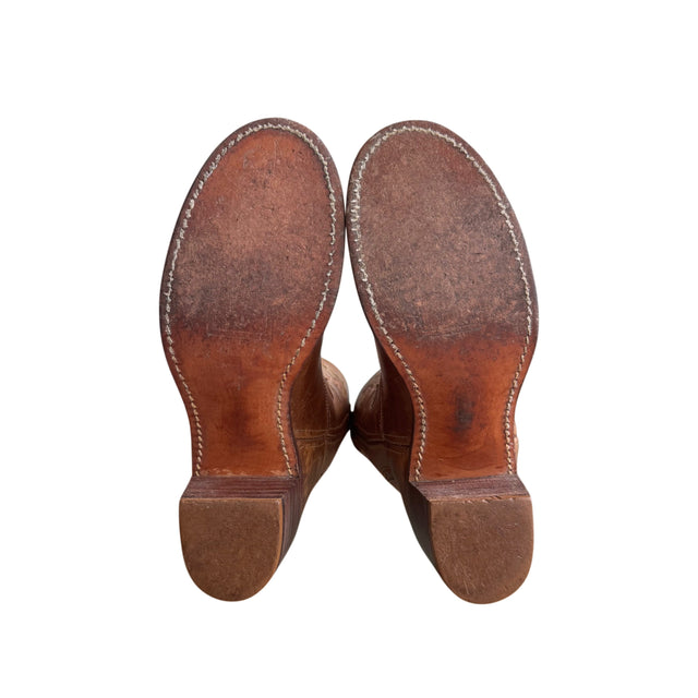 FRYE Vintage Sabrina Flower Western Boots - Botablu