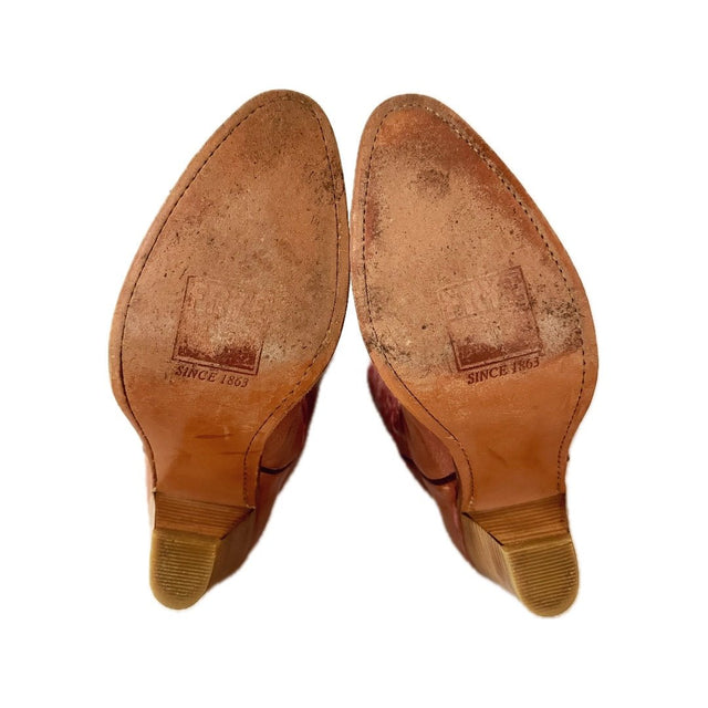 FRYE Vintage Swirl Stitching Tall Pink Red Cowgirl Western Boots - Botablu