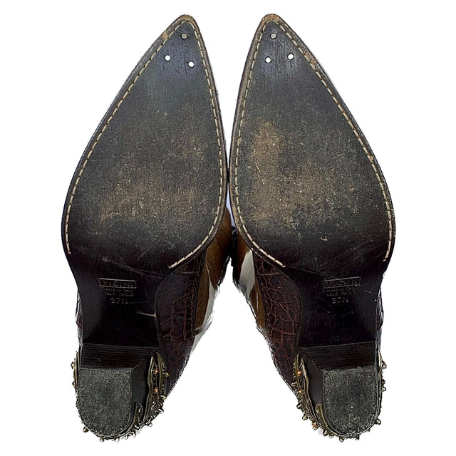 GIUSEPPE ZANOTTI Cowhide Pony Hair On Western Boots - Botablu