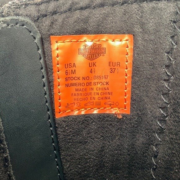 HARLEY-DAVIDSON Alexa Black Leather Lace Up Zip Tall Knee High Biker Moto Boots - Botablu