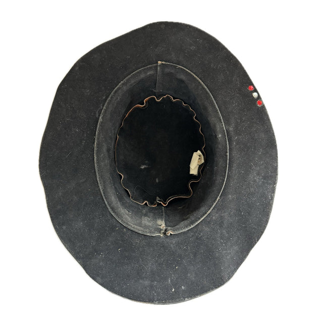 HARLEY DAVIDSON Patch Vintage Black Leather Cowboy Hat - Botablu