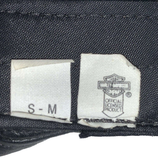 HARLEY-DAVIDSON Vintage Black Leather Biker Hat Cap - Botablu