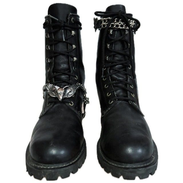 HARLEY-DAVIDSON Vintage Eagle Lace Up Biker Motorcycle Boots - Botablu