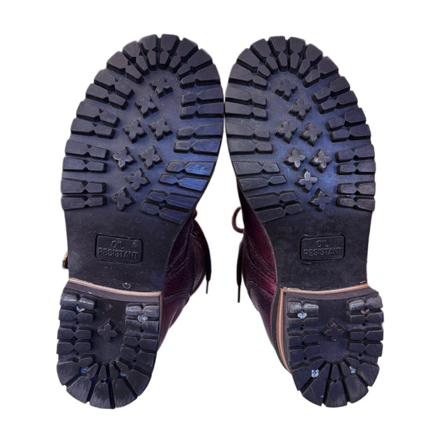 HARLEY-DAVIDSON Vintage Lace Up Brown Biker Boots - Botablu