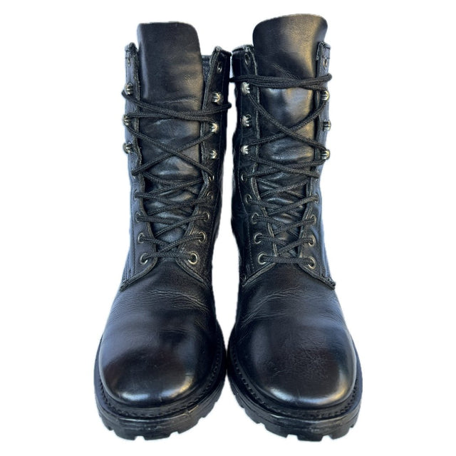 HARLEY-DAVIDSON Vintage Lace Up Eagle Biker Moto Boots - Botablu