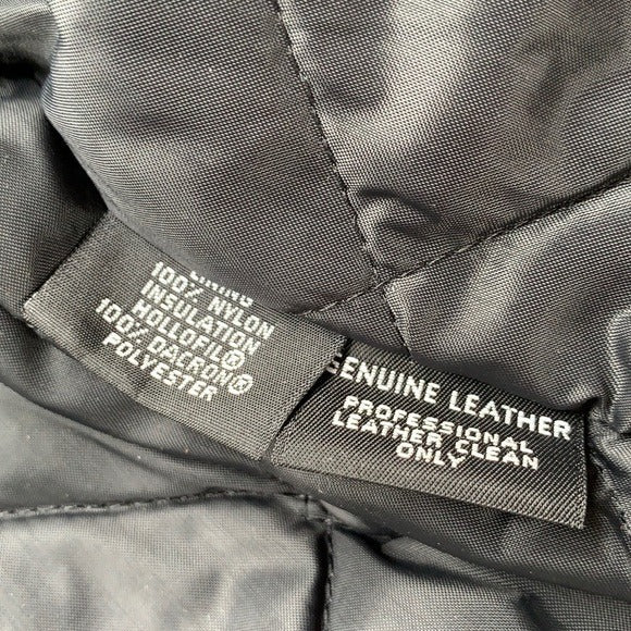 HARLEY-DAVIDSON Vintage Moto Biker Black Leather Jacket - Botablu