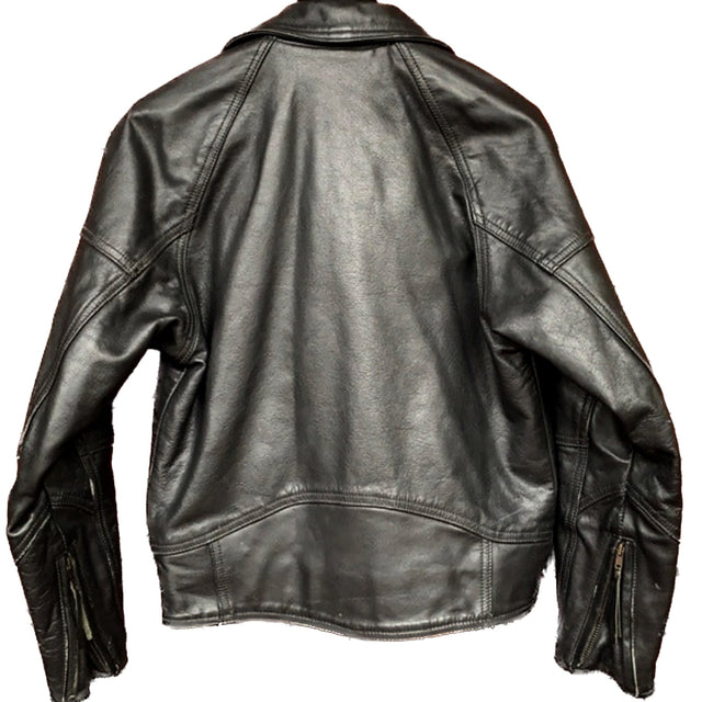 HARLEY-DAVIDSON Vintage Moto Biker Black Leather Jacket - Botablu