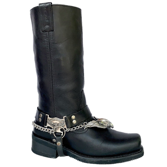 HARLEY-DAVIDSON Vintage Silver Eagle Harness Biker Boot Chain Strap Accessory - Botablu