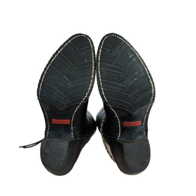 HARLEY-DAVIDSON Vintage Tall Knee High Black Cowboy Motorcycle Boots - Botablu