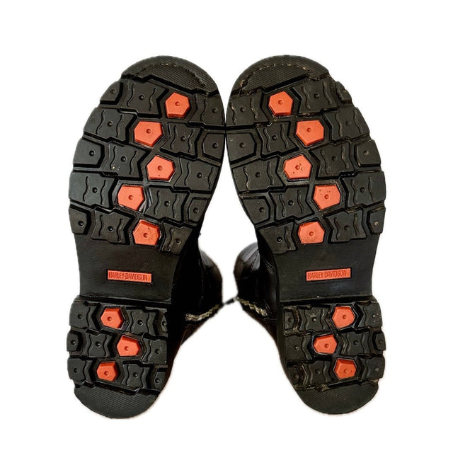 HARLEY-DAVIDSON Vintage Terminator Buckle Black Biker Motorcycle Boots - Botablu