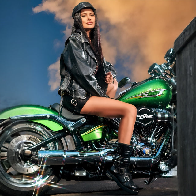 HARLEY-DAVIDSON Vintage Terminator Buckle Black Biker Motorcycle Boots - Botablu