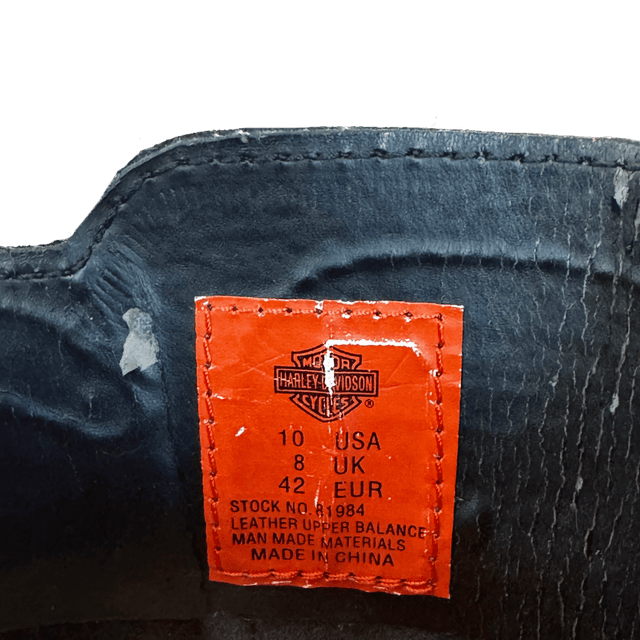 HARLEY-DAVIDSON Vintage Willie G Skull Tall Black Biker Boots - Botablu