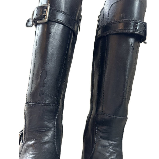 HARLEY-DAVIDSON Vintage Willie G Skull Tall Black Motorcycle Boots - Botablu