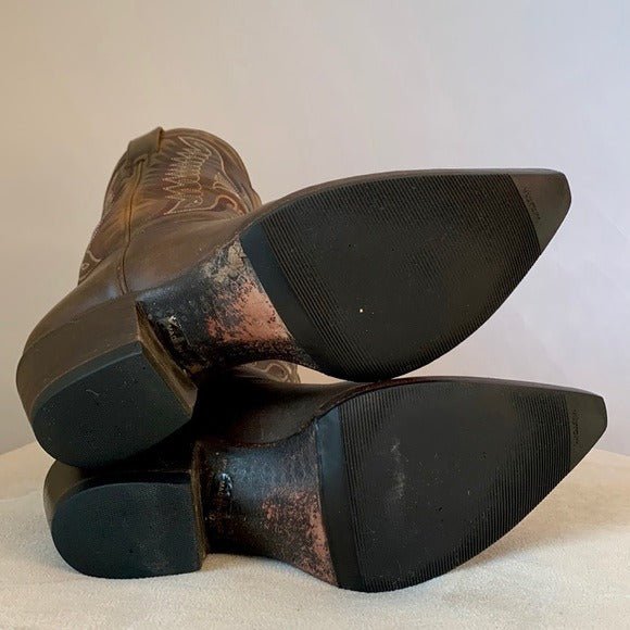 HERITAGE BOOT CO Apache Peewee Phoenix Thunderbird Brown Cowboy Western Boots - Botablu