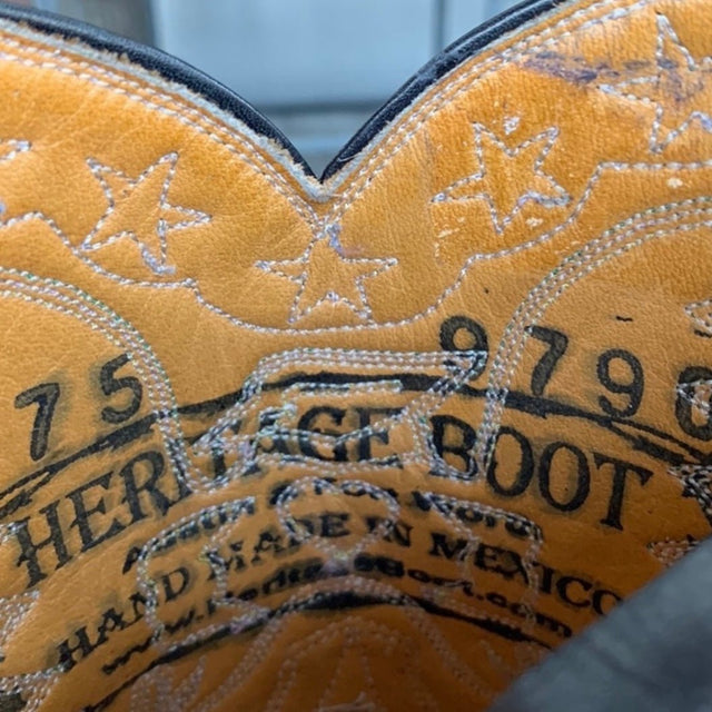 HERITAGE BOOT CO. Handmade Thunderbird Eagle Phoenix Leather Western Cowgirl Cowboy Peewee Short Ankle Boots - Botablu