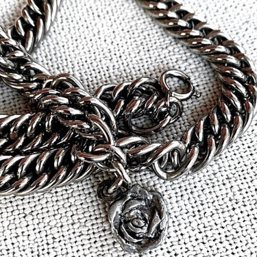 Boot Chain Strap Jewelry Accessories Silver Dangling Rose
