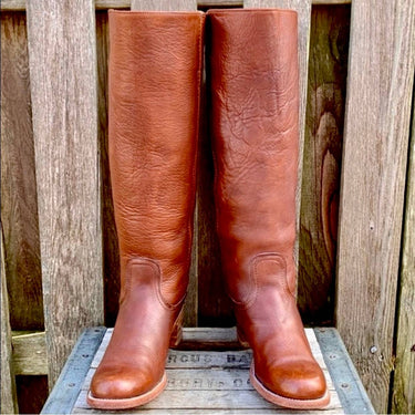 FRYE Vintage Campus Tall Knee High Brown Leather Stovepipe Riding Boots