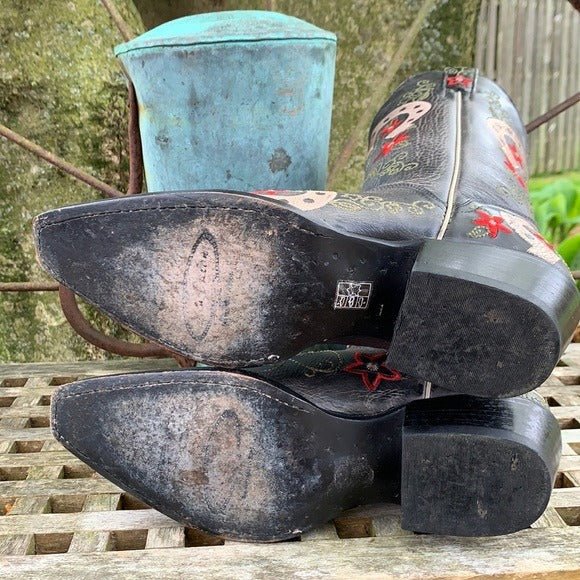 J.B. Dillon Lucky Horseshoe Cowgirl Cowboy Western Boots - Botablu