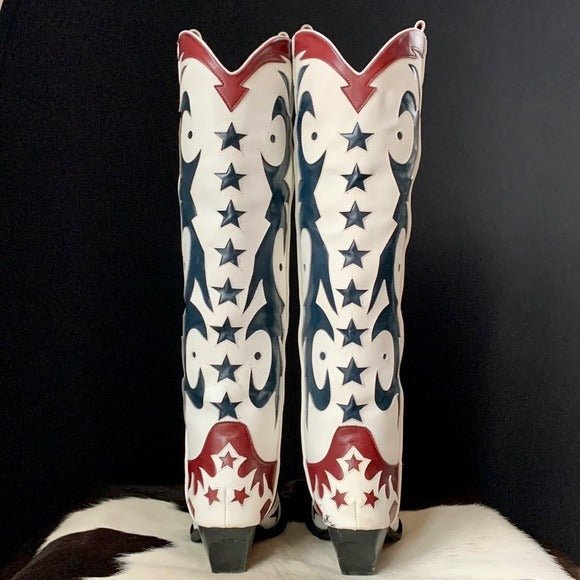 JEFFREY CAMPBELL Star Tall Knee High Cowgirl Cowboy Western Boots - Botablu