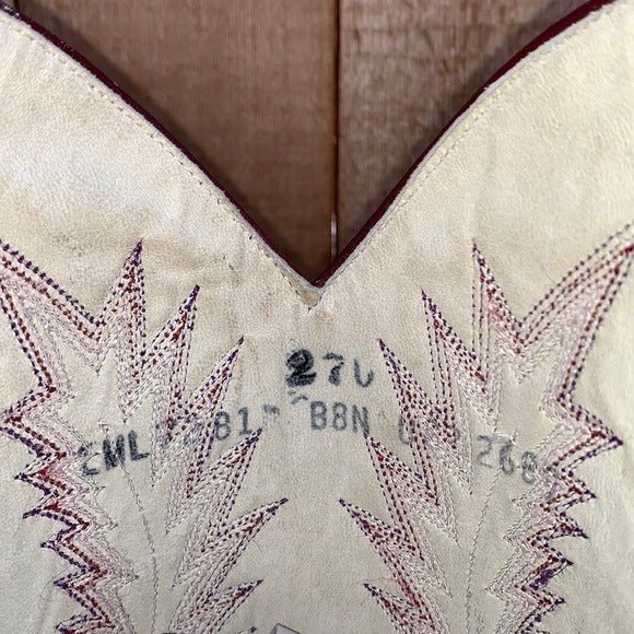 LARRY MAHAN Vintage Eel Exotic Tall Knee High Red Cowgirl Cowboy Western Boots - Botablu