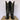 LARRY MAHAN Vintage New Tall Knee High Black Leather Cowgirl Western Boots - Botablu