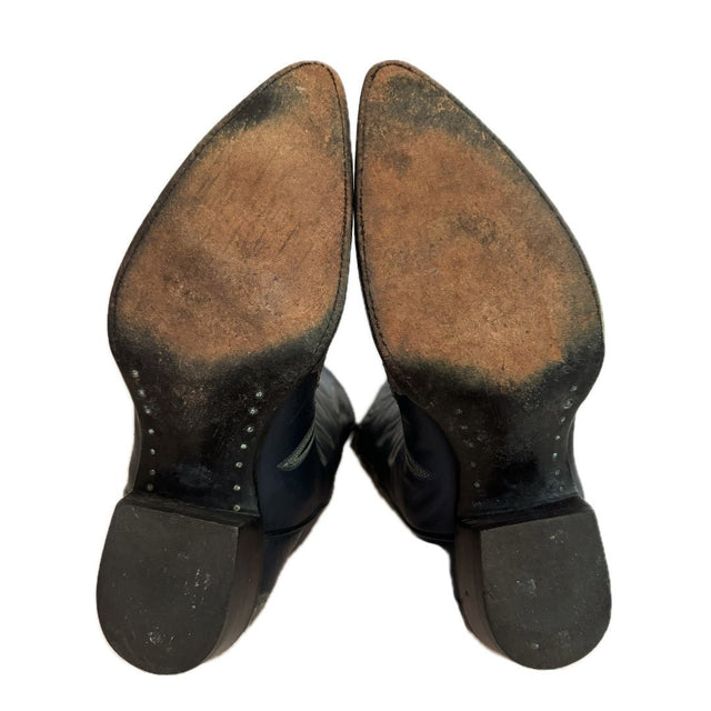 LARRY MAHAN Vintage Snakeskin Exotic Triad Cowboy Boots - Botablu