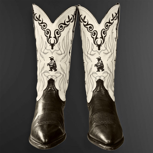 LARRY MAHAN Vintage Thinking Cowboy Boots - Botablu