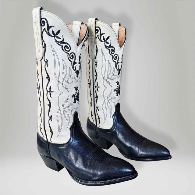 LARRY MAHAN Vintage Thinking Cowboy Boots - Botablu